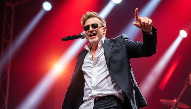 Skolim (Konrad Skolimowski) podczas występu na scenie