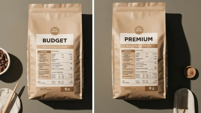 Porównanie karmy ekonomicznej i premium dla psa - różnice w składzie i opakowaniu