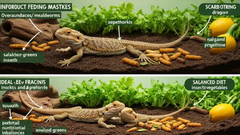 Agama brodata jedzą owady i zielenę - właściwa dieta i błędy w karmieniu